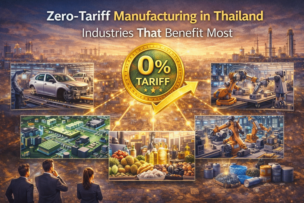 Zero-Tariff Manufacturing in Thailand: Industries That Benefit Most