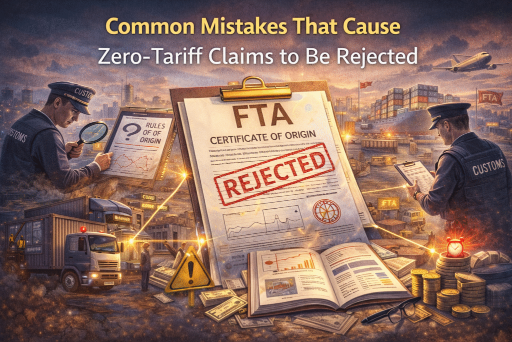 Common Mistakes That Cause Zero-Tariff Benefits to Be Rejected