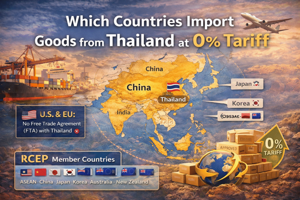 Which Countries Import Goods from Thailand at 0% Tariff